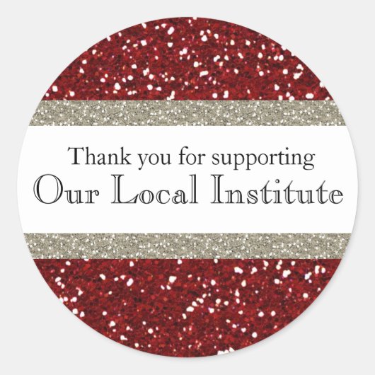 派手で赤い銀製のパーソナライズなシール ラウンドシール (正面)