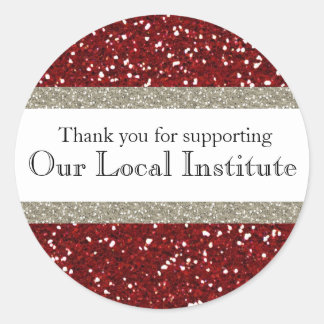 派手で赤い銀製のパーソナライズなシール ラウンドシール