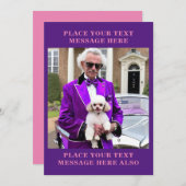 派手なおもしろい古いゲイ男のユーモアグリーティングカード シーズンカード (正面/裏面)