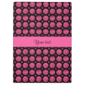 派手なきらめくショッキングピンクのグリッターボタン クリップボード (裏面)