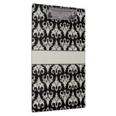 派手なきらめく銀製のグリッターのダマスク織 クリップボード (右)