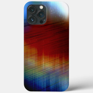 派手なカラフルの上のデジタル雨 iPhone 13 PRO MAXケース