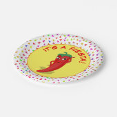 派手なコンフェッティ柄のフィエスタ ペーパープレート (アングル)