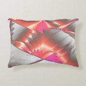 派手なサーモンまたは桃、非常に粗いデジタル化 アクセントクッション (正面)