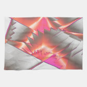 派手なサーモンまたは桃、非常に粗いデジタル化 キッチンタオル (横)