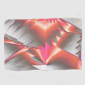 派手なサーモンまたは桃、非常に粗いデジタル化 ゴルフタオル (横)