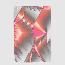 派手なサーモンまたは桃、非常に粗いデジタル化 ゴルフタオル