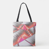 派手なサーモンまたは桃、非常に粗いデジタル化 トートバッグ (裏面)