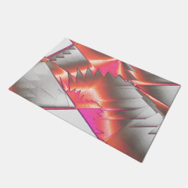 派手なサーモンまたは桃、非常に粗いデジタル化 ドアマット