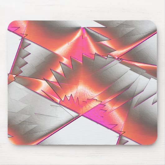 派手なサーモンまたは桃、非常に粗いデジタル化 マウスパッド (正面)