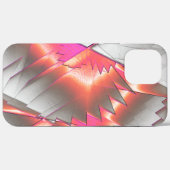 派手なサーモンまたは桃、非常に粗いデジタル化 Case-Mate iPhoneケース (裏面 (横))