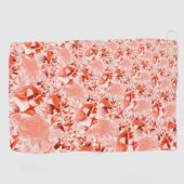 派手なサーモンを赤に変え、明るくねじれた ゴルフタオル (横)