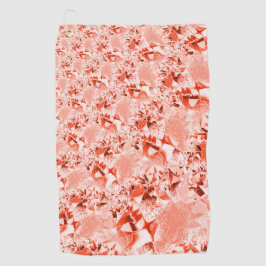 派手なサーモンを赤に変え、明るくねじれた ゴルフタオル