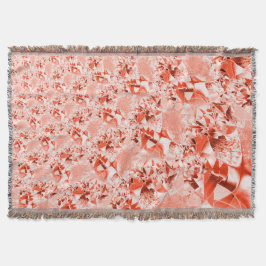 派手なサーモンを赤に変え、明るくねじれた スローブランケット