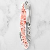 派手なサーモンを赤に変え、明るくねじれた ソムリエナイフ (裏面)