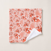 派手なサーモンを赤に変え、明るくねじれた バスタオルセット (ウォッシュタオル)