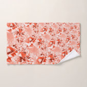 派手なサーモンを赤に変え、明るくねじれた バスタオルセット (ハンドタオル)