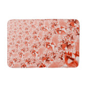 派手なサーモンを赤に変え、明るくねじれた バスマット (正面)