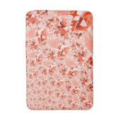 派手なサーモンを赤に変え、明るくねじれた バスマット (正面縦)