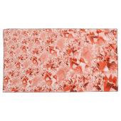 派手なサーモンを赤に変え、明るくねじれた 枕カバー (正面右)