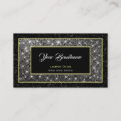 派手なシルバーグリッターソーシャルメディアとアポイントメント 名刺 (正面)