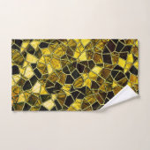 派手なステインを持つ暗い黄色モザイク バスタオルセット (ハンドタオル)