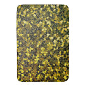 派手なステインを持つ暗い黄色モザイク バスマット (正面縦)