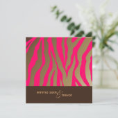 派手なゼブラストライプ/完全カスタマイズ可能/DIYカラー 招待状 (スタンド正面)