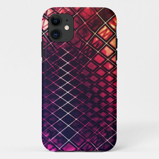 派手なダークレッドからサンゴスケッチいくつかの湾曲したジュート Case-Mate iPhoneケース (裏面)