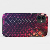 派手なダークレッドからサンゴスケッチいくつかの湾曲したジュート Case-Mate iPhoneケース (裏面(横))