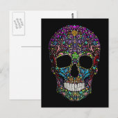 派手なドクロ ポストカード (正面/裏面)