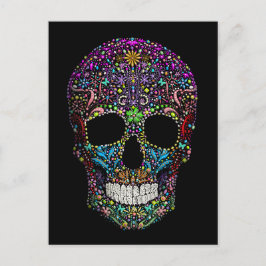 派手なドクロ ポストカード