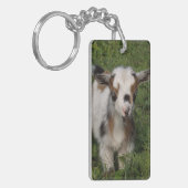 派手なナイジェリアの矮性酪農家ヤギ子 キーホルダー (正面左)