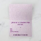 派手なパープル招待状 招待状 (内部)