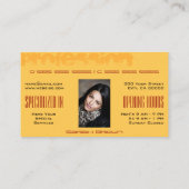 派手なヒョウ柄美しいとイベントプランナー 名刺 (裏面)