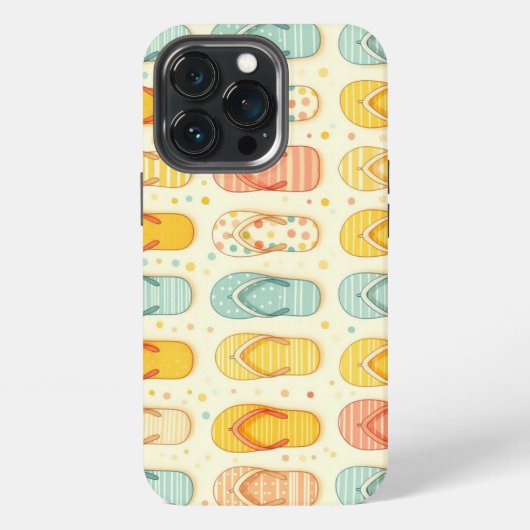 派手なビーチサンダル iPhoneケース (裏面)