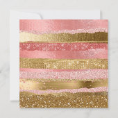 派手なピンクおよび金ゴールドの菓子16の誕生日の招待状 招待状 (裏面)