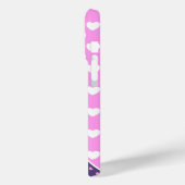 派手なピンクと紫のカスタムモノグラム Case-Mate iPhoneケース (裏面 / 左)