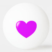 派手なピンクのハートとあなたのモノグラムカスタム 卓球ボール (裏面)