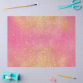 派手なピンクの金ゴールドの輝きおよび輝やき 薄葉紙 (クラフト)