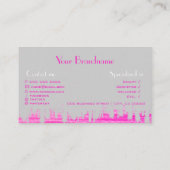 派手なピンクエレガントグレーのソーシャルメディアが注目を集める 名刺 (裏面)