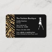 派手なファッションのブティックのデザイン 名刺 (正面)