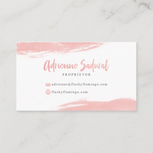 派手なフラミンゴ 名刺 (裏面)