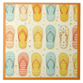 派手なフリップフロップ タイル