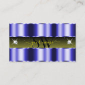 派手なブルーイエローブラックスパークルジュエリーモノグラム 名刺 (正面)