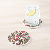 派手なポ王室のインシアナ火炎ツリーストーン コースター (側面)