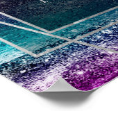 派手なミニマリズム |ホログラフィック虹色へようこそ ポスター (角)