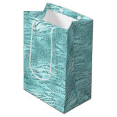 派手なミントゼブラ柄 ミディアムペーパーバッグ (正面アングル)