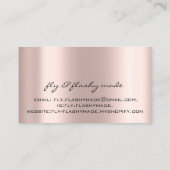 派手なメイクアップアーティストアイドラッシュグリッタードリップバラ 名刺 (裏面)