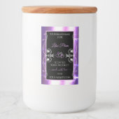 派手なライトパープルブラック製品ラベルダイヤモンド フードラベル (正面)